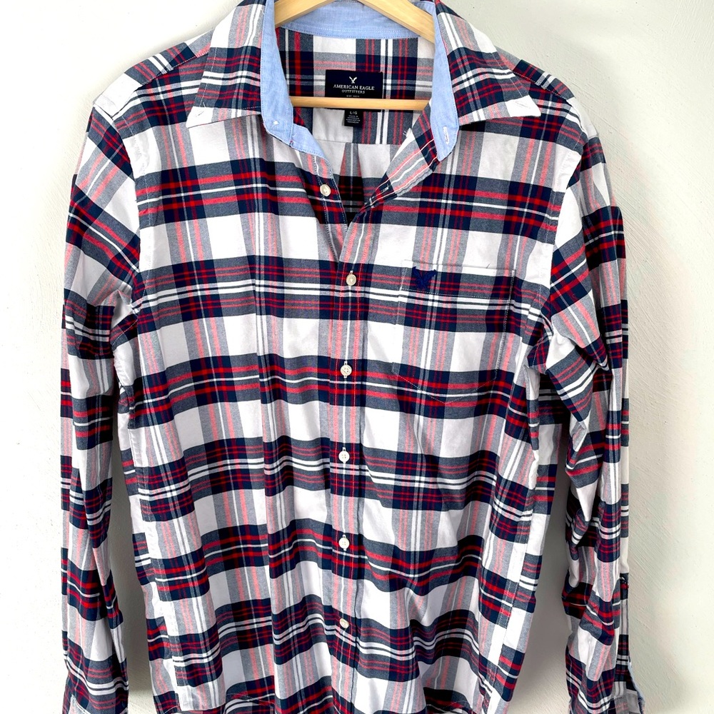 Mens American Eagle Plaid Shirt!